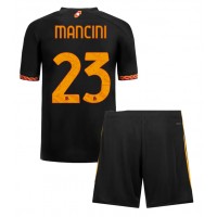 Stroje piłkarskie AS Roma Gianluca Mancini #23 Koszulka Trzeciej dla dzieci 2023-24 Krótki Rękaw (+ szorty)